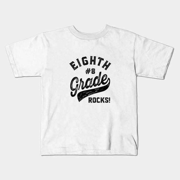 Eighth Grade Rocks! Kids T-Shirt by C_ceconello